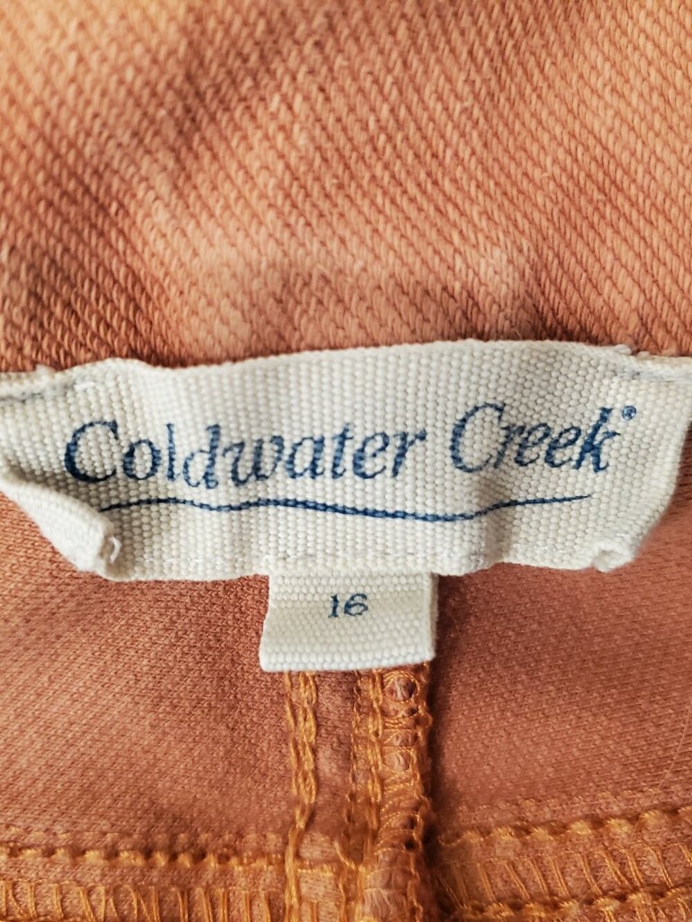 Coldwater Creek Peach Colored Jeans Size 16 - Picture 2 of 5